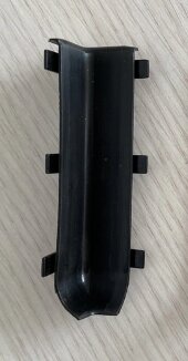 Уголок внутренний металлический для плинтуса ПТ-79/10 М черный муар Уголок внутренний металлический для плинтуса ПТ-79/10 М черный муар