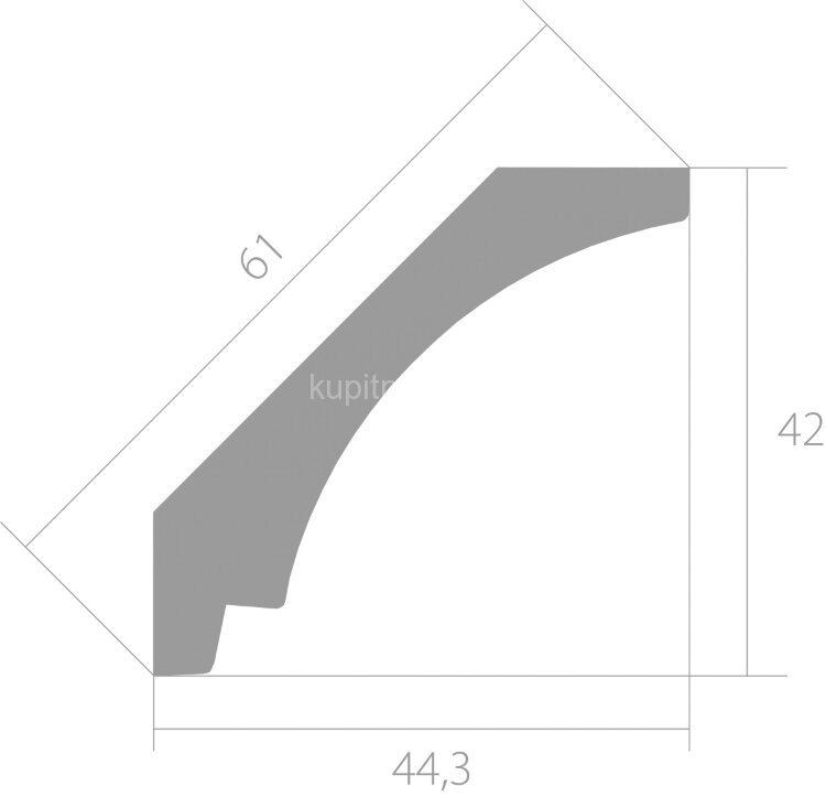 Заказать Карниз ЛДФ 44х44 мм Ultrawood CR 017 2,44 м Заказать Карниз ЛДФ 44х44 мм Ultrawood CR 017 2,44 м
