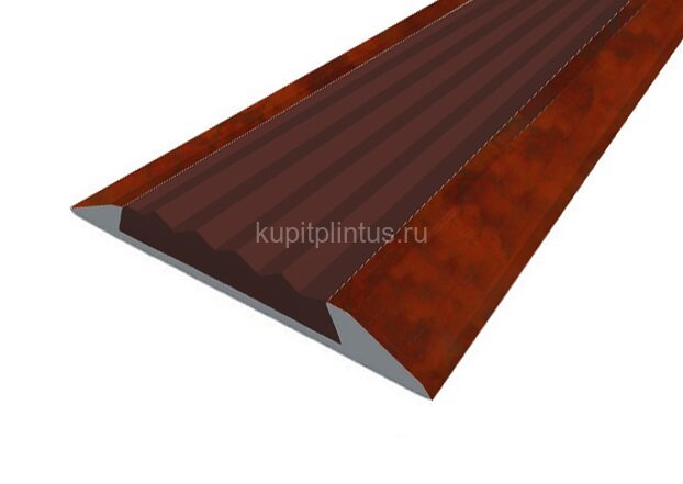 Заказать Порог противоскользящий с коричневой вставкой Д15 КД Пробка (декорированный) 2,7 м 
