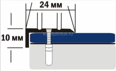 Заказать Порог угловой из алюминия Д1 КД Дуб северный (декорированный) 2,7 м 