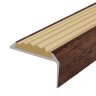 Заказать Порог угловой с бежевой резиновой вставкой Д01 КД Орех 2,7 м Заказать Порог угловой с бежевой резиновой вставкой Д01 КД Орех 2,7 м