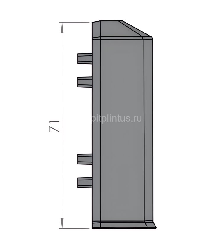 Заказать Уголок внешний для напольного плинтуса 70 мм Мега-Трейд ДЛ-70ун черный 