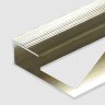 Заказать Алюминиевый профиль для ламината оконечный Panel "L" с рифлением 12 мм PV45-13 песок блестящий 2,7 м 