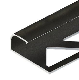 Заказать Алюминиевый C-профиль окантовочный для плитки 12 мм PV15-18 черный матовый 2,7 м 