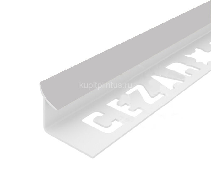 Заказать Профиль ПВХ для плитки Cezar внутренний 8 мм 202 Серебряный 2,5 м 