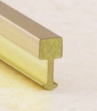 Профиль Т-образный (вставка) ЛПТ-05 латунный полированный 2,7 м