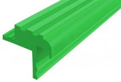 Противоскользящий закладной профиль 30 мм из резины Безопасный шаг БШ-30 зеленый 10 м