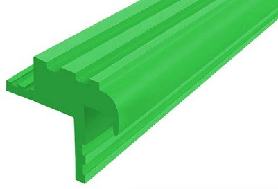 Заказать Противоскользящий закладной профиль 30 мм из резины Безопасный шаг БШ-30 зеленый 10 м 