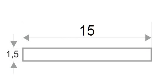 Заказать Алюминиевая полоса 15х1,5 Серебро матовое 2,7 м Заказать Алюминиевая полоса 15х1,5 Серебро матовое 2,7 м