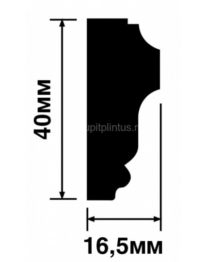 Заказать Молдинг 16,5х40 мм Hiwood D40V2 белый 2м Заказать Молдинг 16,5х40 мм Hiwood D40V2 белый 2м