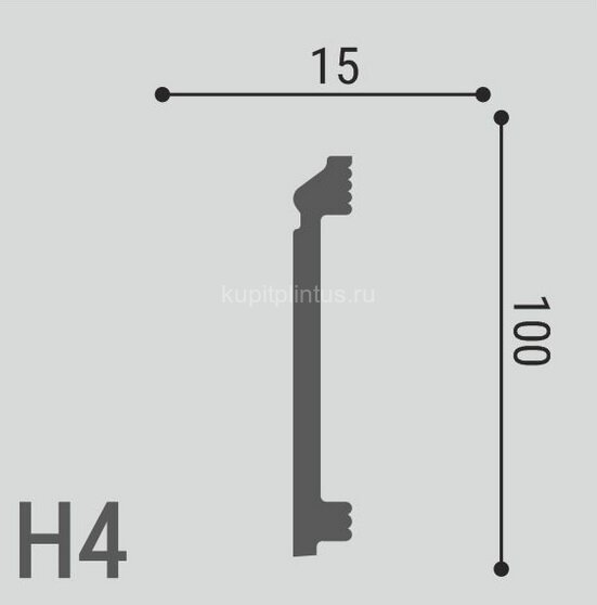 Заказать Напольный плинтус 100х15 мм Де-Багет XPS POLYMER Н 4 белый 2 м Заказать Напольный плинтус 100х15 мм Де-Багет XPS POLYMER Н 4 белый 2 м