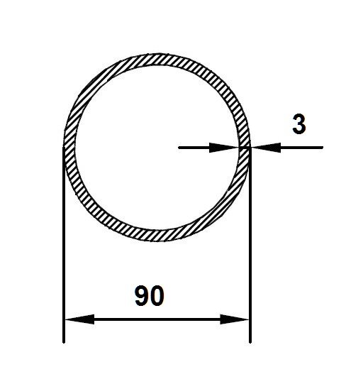 Заказать Алюминиевая труба 90х3 мм 3 м Заказать Алюминиевая труба 90х3 мм 3 м