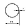 Заказать Алюминиевая труба 90х3 мм 3 м Заказать Алюминиевая труба 90х3 мм 3 м