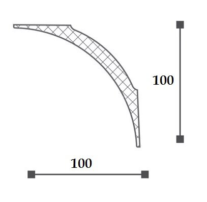 Заказать Карниз NMC Nomastyl NE4 100х100 2 м Заказать Карниз NMC Nomastyl NE4 100х100 2 м