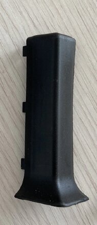 Уголок наружний металлический для плинтуса ПТ-79/10 М черный муар Уголок наружний металлический для плинтуса ПТ-79/10 М черный муар