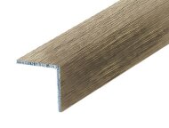 Уголок 15х15 мм алюминиевый Л Дуб натуральный (ламинированный) 2,7 м Уголок 15х15 мм алюминиевый Л Дуб натуральный (ламинированный) 2,7 м