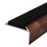 Заказать Порог угловой с черной резиновой вставкой Д01 КД Орех 2,7 м Заказать Порог угловой с черной резиновой вставкой Д01 КД Орех 2,7 м