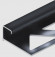 Заказать Алюминиевый профиль окантовочный П-образный 12 мм PV55-19 черный блестящий 2,7 м 