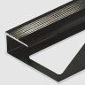 Заказать Алюминиевый профиль для ламината оконечный Panel "L" с рифлением 12 мм PV45-18 черный матовый 2,7 м Заказать Алюминиевый профиль для ламината оконечный Panel "L" с рифлением 12 мм PV45-18 черный матовый 2,7 м