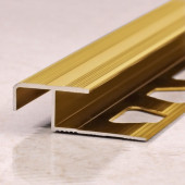 Профиль для плитки из алюминия ПО-02 золото матовое 2,7 м