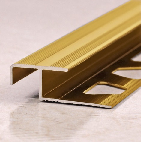 Заказать Профиль для плитки из алюминия ПО-02 золото матовое 2,7 м 