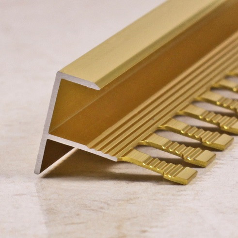 Заказать Профиль F-образный гибкий из алюминия ПФ-12 золото матовое 2,7 м 