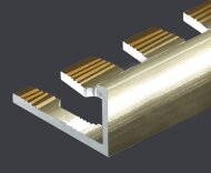 Гибкий L-профиль алюминиевый 10 мм PV05-13 песок блестящий 2,7 м Гибкий L-профиль алюминиевый 10 мм PV05-13 песок блестящий 2,7 м