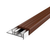 Порог противоскользящий алюминиевый MP52 с резиновой вставкой Коричневый 2,7 м Порог противоскользящий алюминиевый MP52 с резиновой вставкой Коричневый 2,7 м