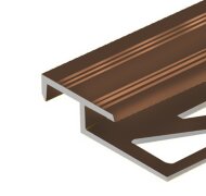 Профиль лестничный фигурный 20х12 мм алюминий PV58-07 бронза блестящая 2,7 м Профиль лестничный фигурный 20х12 мм алюминий PV58-07 бронза блестящая 2,7 м