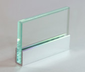 Алюминиевый П-образный профиль для стекла ПО-145 серебро глянец 3 м