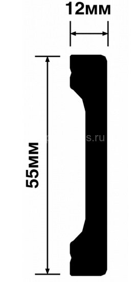 Заказать Напольный плинтус 55х12 мм Hiwood B55V1 белый 2м Заказать Напольный плинтус 55х12 мм Hiwood B55V1 белый 2м