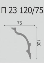 Заказать Потолочный плинтус 120х75 мм Де-Багет XPS П 23 120/75 белый 2 м Заказать Потолочный плинтус 120х75 мм Де-Багет XPS П 23 120/75 белый 2 м