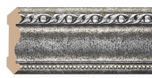 Потолочный плинтус Decomaster 122-44 Серебро с инкрустацией 72х72х2400 мм