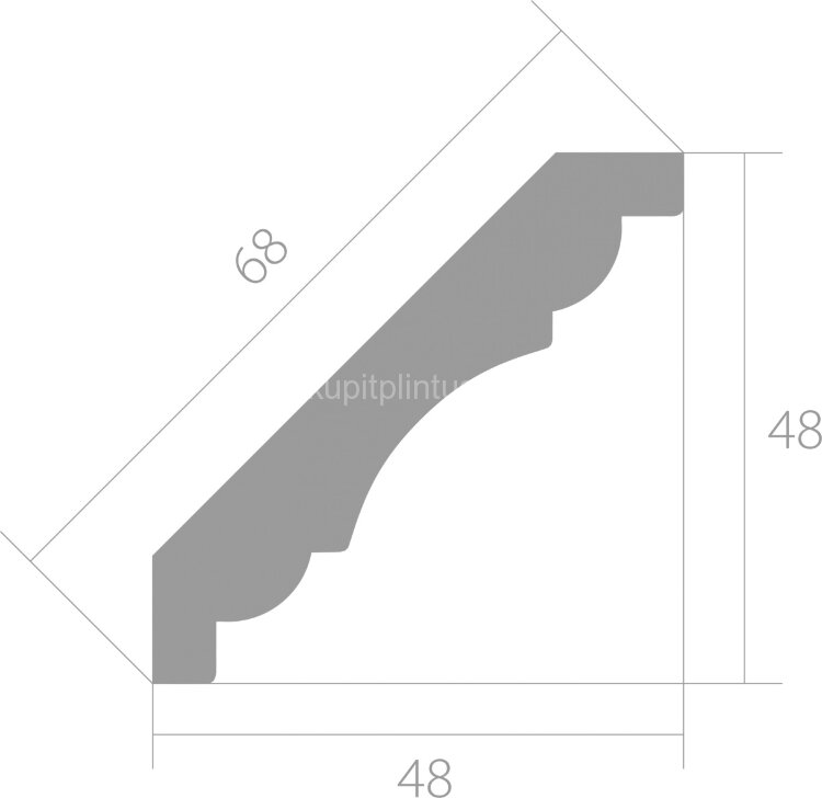 Заказать Карниз ЛДФ 48х48 мм Ultrawood CR 015 2,44 м Заказать Карниз ЛДФ 48х48 мм Ultrawood CR 015 2,44 м