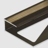 Заказать Алюминиевый профиль для ламината оконечный Panel "L" с рифлением 12 мм PV45-10 коричневый матовый 2,7 м Заказать Алюминиевый профиль для ламината оконечный Panel "L" с рифлением 12 мм PV45-10 коричневый матовый 2,7 м