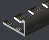 Гибкий L-профиль алюминиевый 10 мм PV05-18 черный матовый 2,7 м