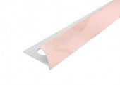 Профиль внешний ПВХ для плитки Cezar 12 мм 231 Розовый крем 2,5 м