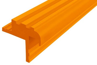 Заказать Противоскользящий закладной профиль 30 мм из резины Безопасный шаг БШ-30 оранжевый 10 м 