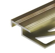 Профиль лестничный фигурный 20х12 мм алюминий PV58-09 шампань блестящая 2,7 м Профиль лестничный фигурный 20х12 мм алюминий PV58-09 шампань блестящая 2,7 м