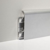 Плинтус напольный алюминиевый Profilpas 98/8 SF 80 мм Матовое серебро 2 м