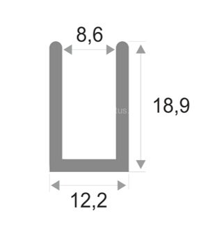 Заказать Алюминиевый П-образный профиль для стекла ПО-145 серебро матовое 3 м Заказать Алюминиевый П-образный профиль для стекла ПО-145 серебро матовое 3 м