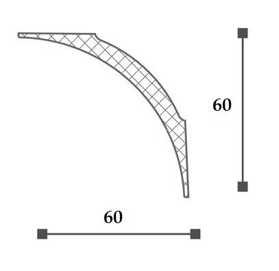 Заказать Карниз NMC Nomastyl NE2 60х60 2 м Заказать Карниз NMC Nomastyl NE2 60х60 2 м