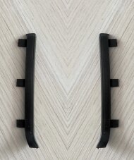 Заглушки металлические для плинтуса ПТ-60 М черный муар (кмп) Заглушки металлические для плинтуса ПТ-60 М черный муар (кмп)