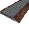 Заказать Порог противоскользящий с серой вставкой Д15 КД Орех (декорированный) 2,7 м Заказать Порог противоскользящий с серой вставкой Д15 КД Орех (декорированный) 2,7 м