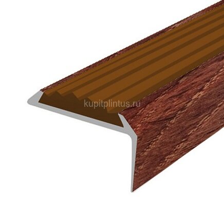 Заказать Порог угловой с коричневой резиновой вставкой Д01 КД Дуб мореный 2,7 м Заказать Порог угловой с коричневой резиновой вставкой Д01 КД Дуб мореный 2,7 м