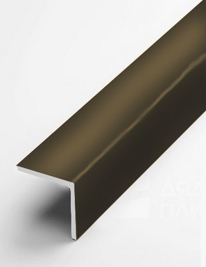 Заказать Алюминиевый уголок защитный 30х30 мм прямой PV75-10 коричневый матовый 2,7 м 