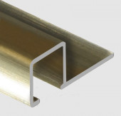 Алюминиевый профиль П-образный 10х10 мм Gunsen PV31-13 песок блестящий 2,7 м