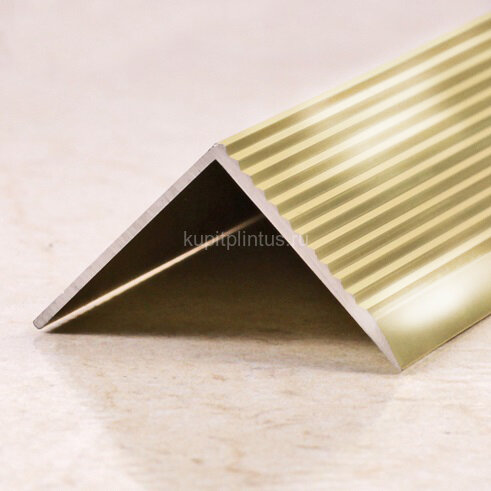 Заказать Порог угловой алюминиевый ПО-30х30 золото глянец 2,7 м Заказать Порог угловой алюминиевый ПО-30х30 золото глянец 2,7 м