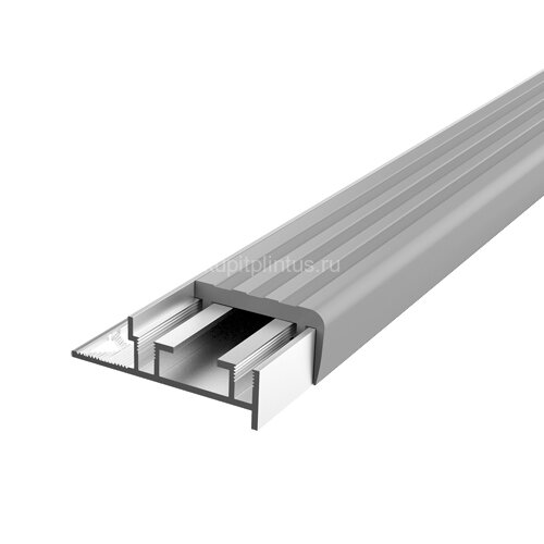 Заказать Порог противоскользящий алюминиевый MP52 с резиновой вставкой Серый 2,7 м 