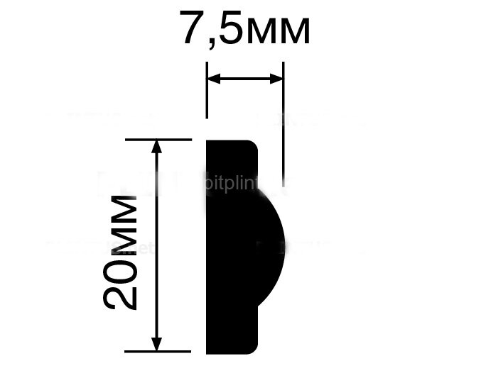 Заказать Молдинг 20х8 Hiwood D1020 из полистирола 2 м 